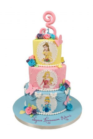 3 tier princess birthday cake