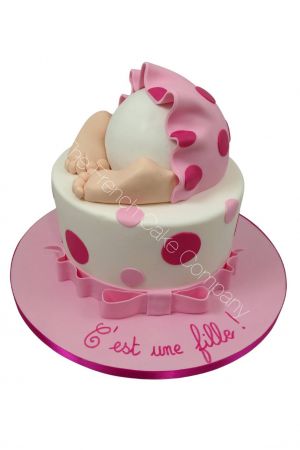 Babyshower taart voor een meisje