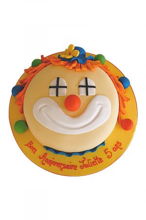 Clown's head birthday cake