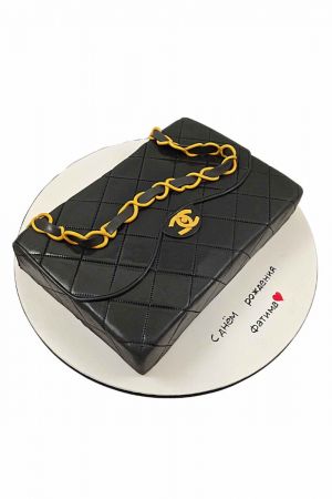 Black Chanel Bag Cake