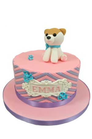 Cute doggie birthday cake