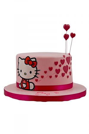 Leuke Hello Kitty verjaardagstaart