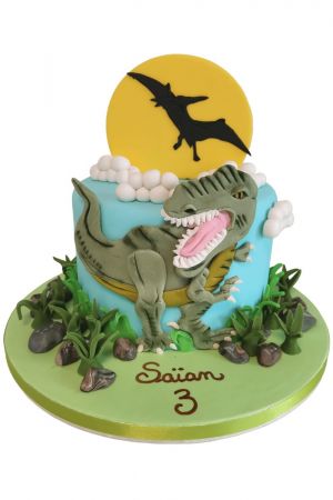 Gâteau d'anniversaire dinosaure t-rex