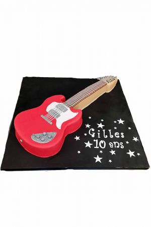 Electric guitar birthday cake