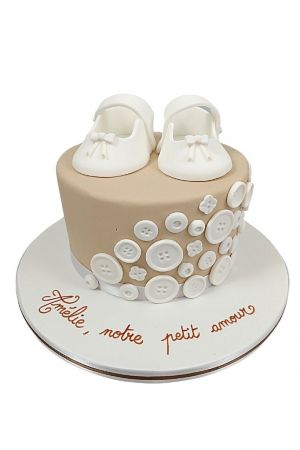 Gâteau naissance bébé taupe