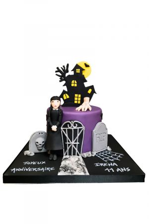 
Wednesday Addams Cake