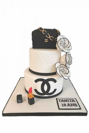 Chanel Bag Tiered Cake