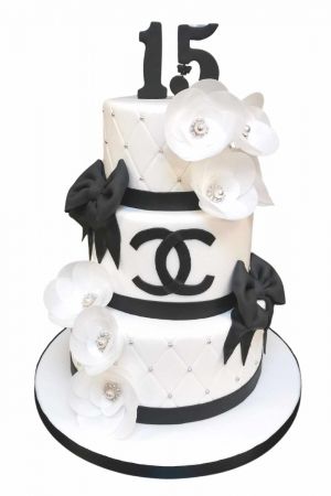 Chanel Tiered Cake