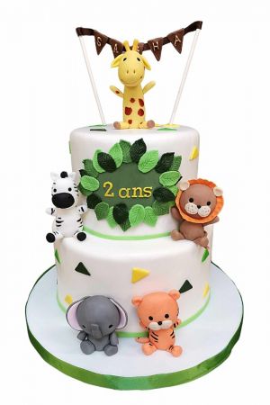 Jungle tiered cake