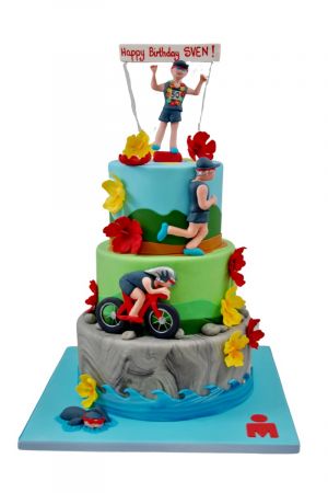 Incredible marathon birthday cake