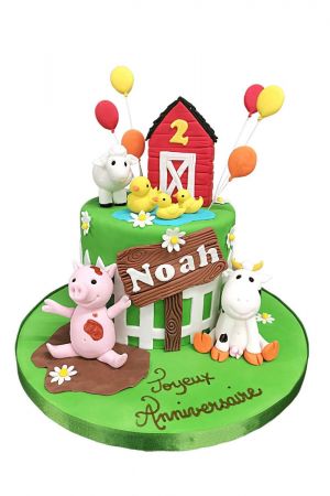 Farm Cake for First Birthday - Decorated Cake by Cakes - CakesDecor