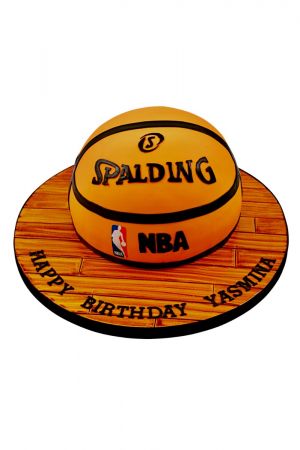 Basketball ball birthday cake