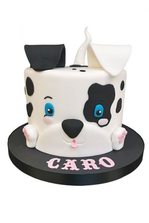 Cute little dog birthday cake