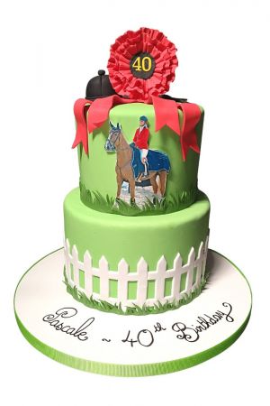 Horseriding tiered cake