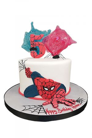 Gepersonaliseerde Spiderman taart
