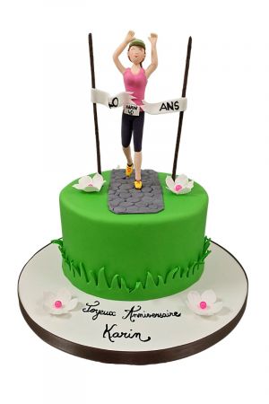 Cake for a Marathon Runner  Cake, Running cake, Fondant cakes