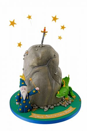 Gâteau Merlin et l'épée d'Arthur
