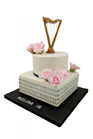 Gâteau anniversaire harpe