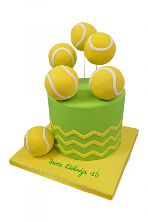 Tennis theme birthday cake