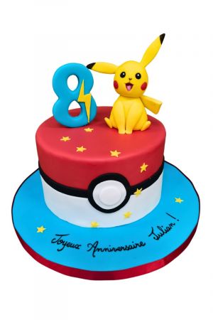 Gâteau anniversaire Pokemon Pikachu