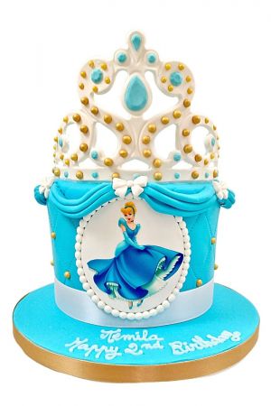 Princess Cinderella crown cake