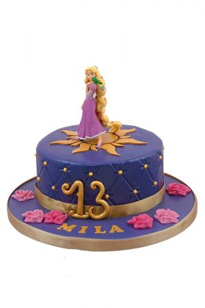 Luvish Creation Rapunzel Theme Cake Topper with customised Name and Age (  LC649 ) : Amazon.in: Toys & Games