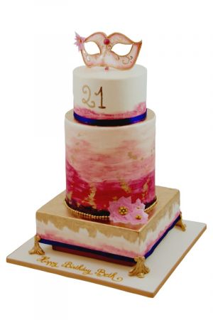 Gâteau anniversaire Masque Vénitien