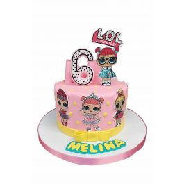 Commande en ligne Gâteau d'anniversaire surprise poupées LOL
