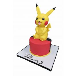 3D printed Pikachu cake topper on our wedding cake. Design by  PatrickFanart. Hope you enjoy it. : r/pokemon