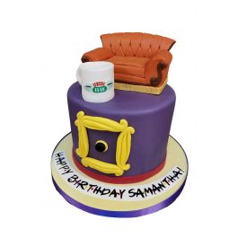 Friends Theme Birthday Cake Topper Template Printable DIY | Bobotemp