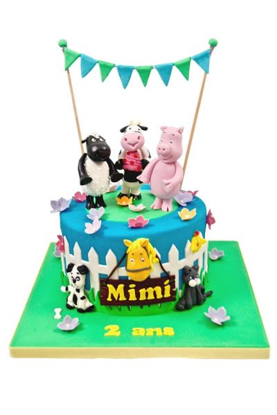 Gâteau thème animaux la ferme