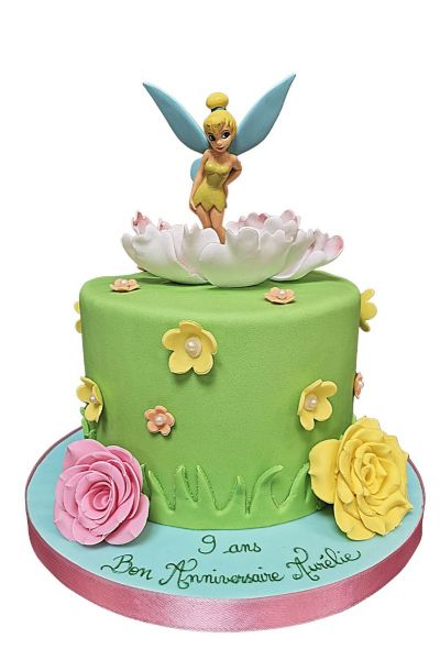 2-Layer Fondant Cake for a Tinkerbell Party | Cebu Balloons and Party  Supplies