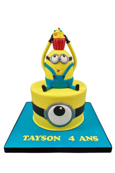 3rd Birthday Minion Cake and Cookies