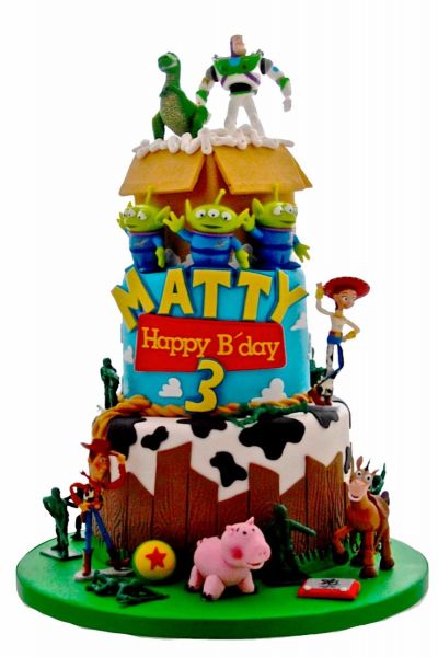 Toy Story Fondant 1st Birthday Cake - B0262 – Circo's Pastry Shop