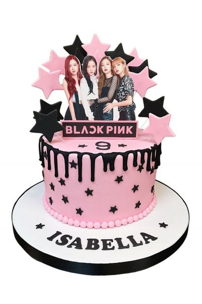 BlackPink themed single tier Cake