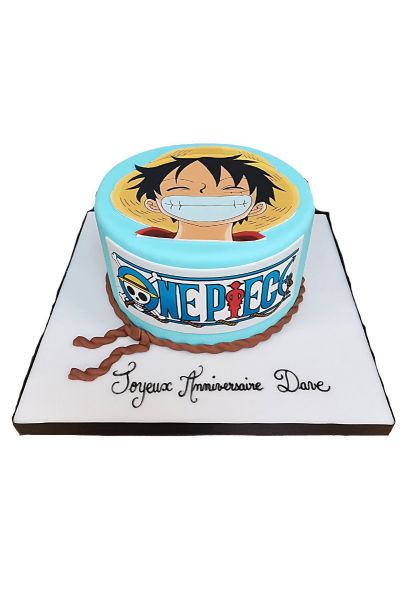 Gâteau d'anniversaire personnalisé Manga One Piece Luffy par The