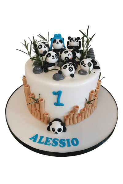 Panda Themed Birthday Cake