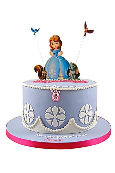 Miss Cupcakes» Blog Archive » 2 tiered Sofia the First Birthday cake