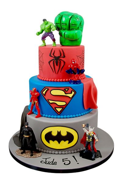 Order Superhero Cakes Online for Kid's Birthday | FaridabadCake
